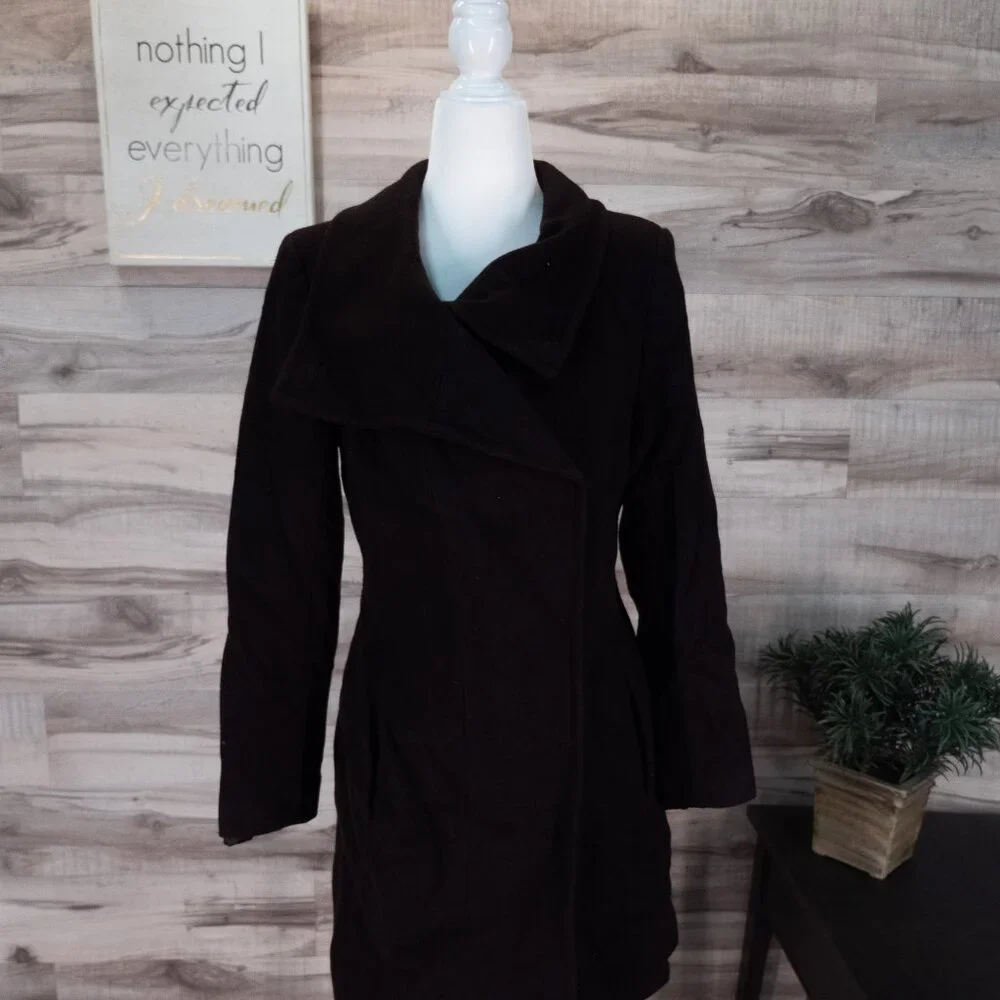 Trina Turk Wool Blend Pea Coat - Picture 2 of 7